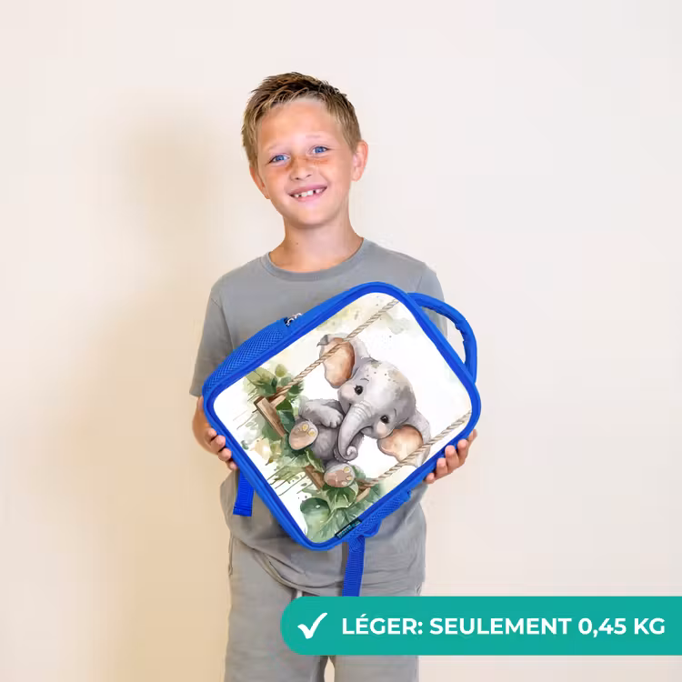 Sac à dos enfant - Bleu - Éléphant - Animal - Enfants - Jungle — 3