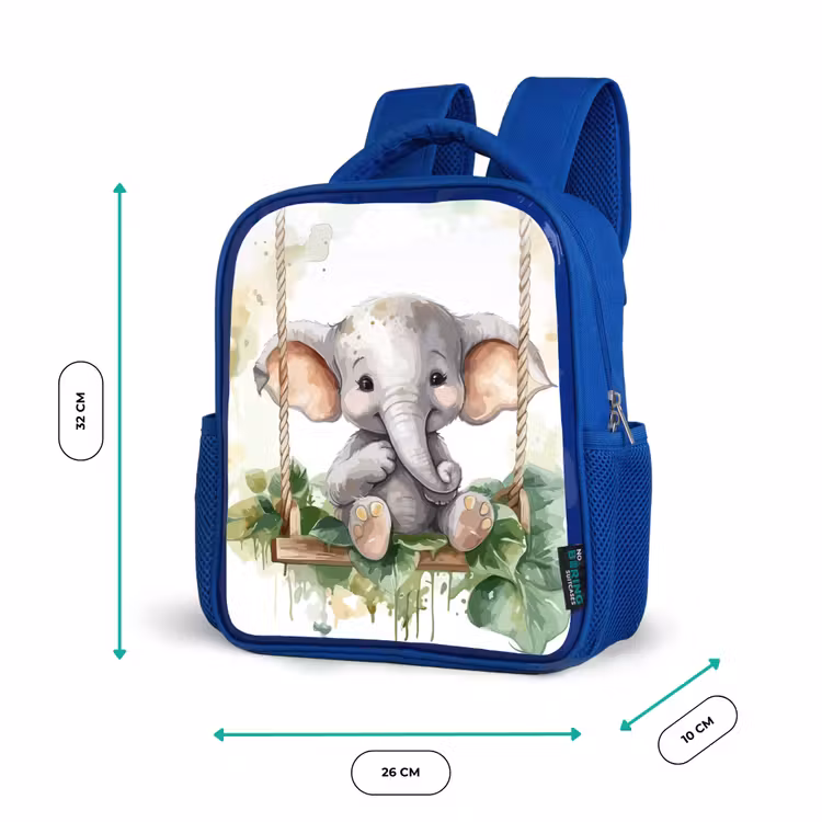 Sac à dos enfant - Bleu - Éléphant - Animal - Enfants - Jungle — 6