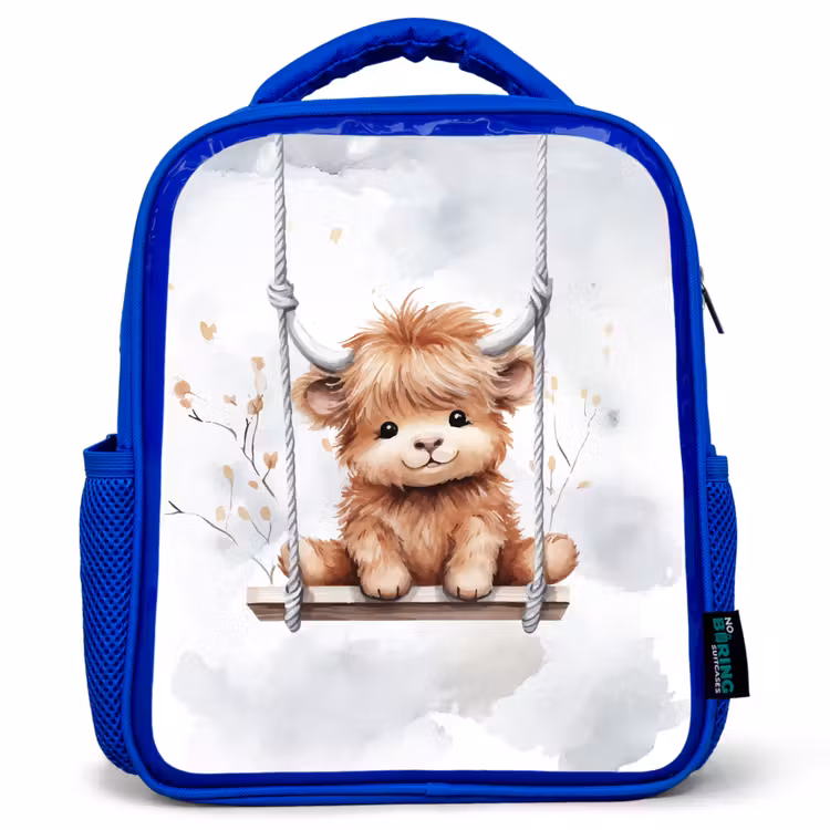 Sac à dos enfant - Bleu - Highlander écossais - Animaux - Enfants — 1