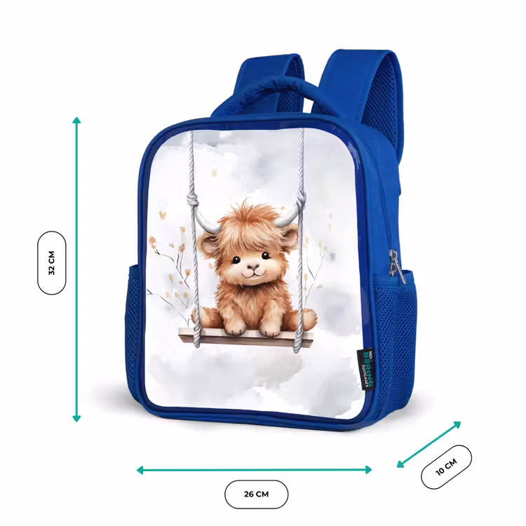 Sac à dos enfant - Bleu - Highlander écossais - Animaux - Enfants — 6