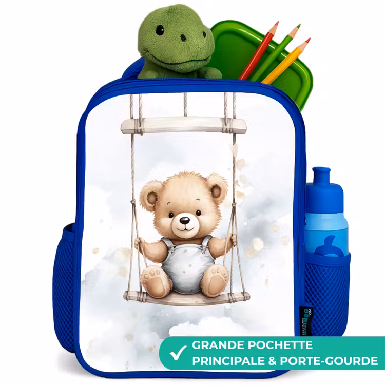 Sac à dos enfant - Bleu - Ours - Bébé - Animal - Enfants — 5