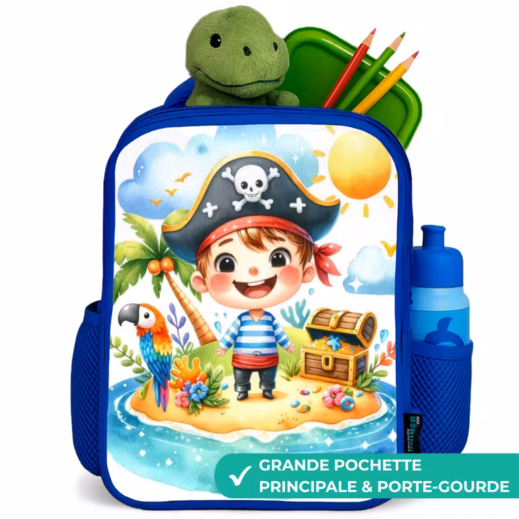 Sac à dos enfant - Bleu - Pirate sur une île — 5