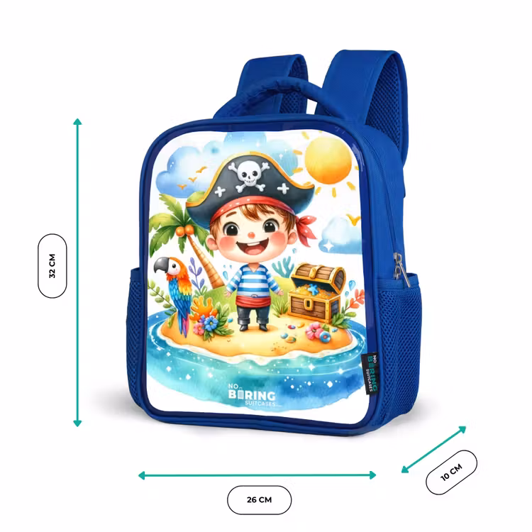 Sac à dos enfant - Bleu - Pirate sur une île — 6