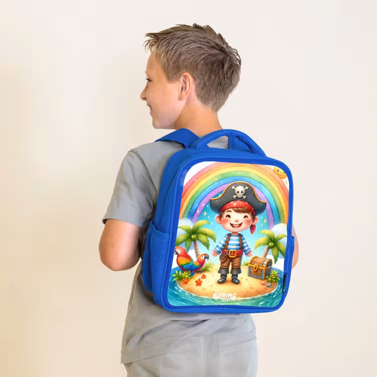 Sac à dos enfant - Bleu - Pirate sur une île au trésor — 2