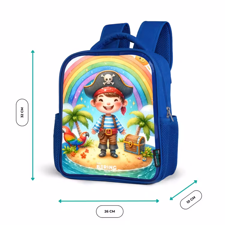 Sac à dos enfant - Bleu - Pirate sur une île au trésor — 6