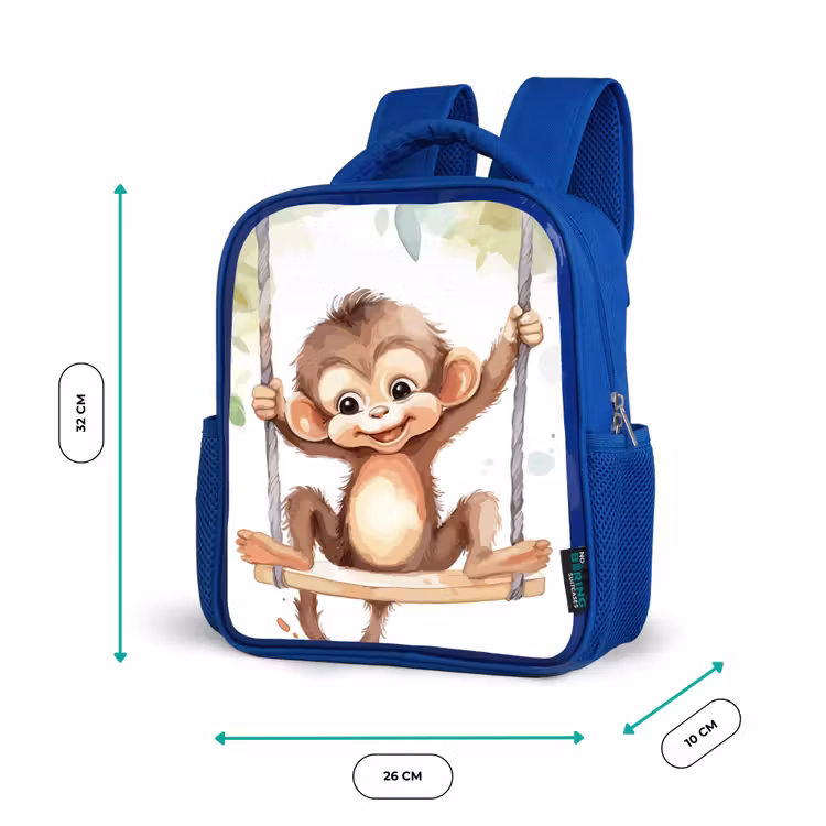 Sac à dos enfant - Bleu - Singe - Animal - Enfants - Jungle — 6
