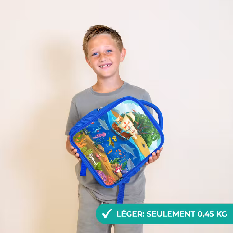 Sac à dos enfant - Bleu - Voilier sur l'océan — 3