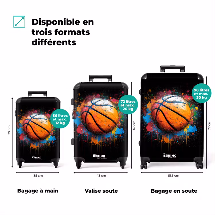 Valise - Basket-ball orange au milieu des éclaboussures de peinture — 3