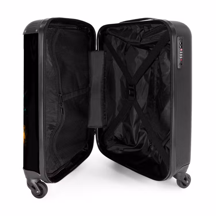 Valise - Chat avec gilet coloré et lunettes orange — 5