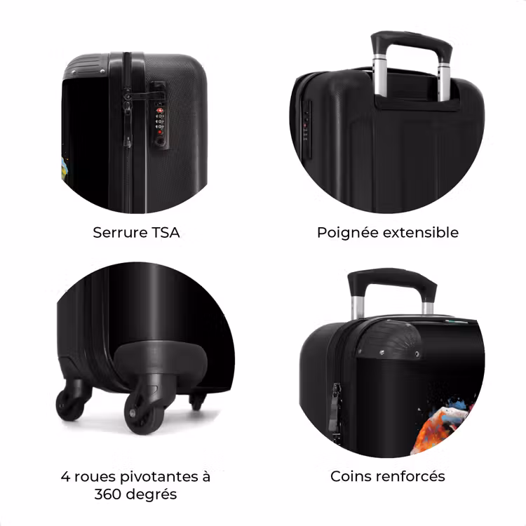 Valise - Éléphant décoré d'éclaboussures colorées — 8