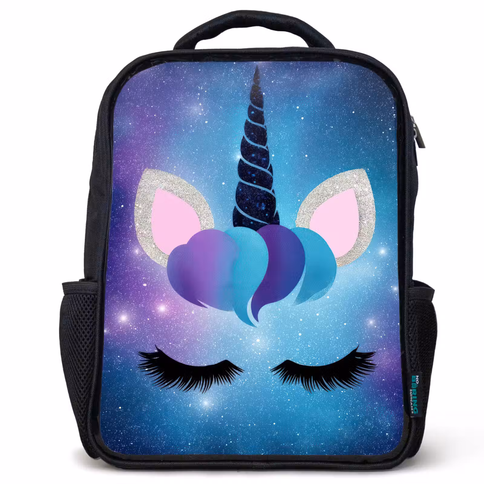 Sac à dos enfant - Noir - Licorne - Étoiles - Bleu — 1
