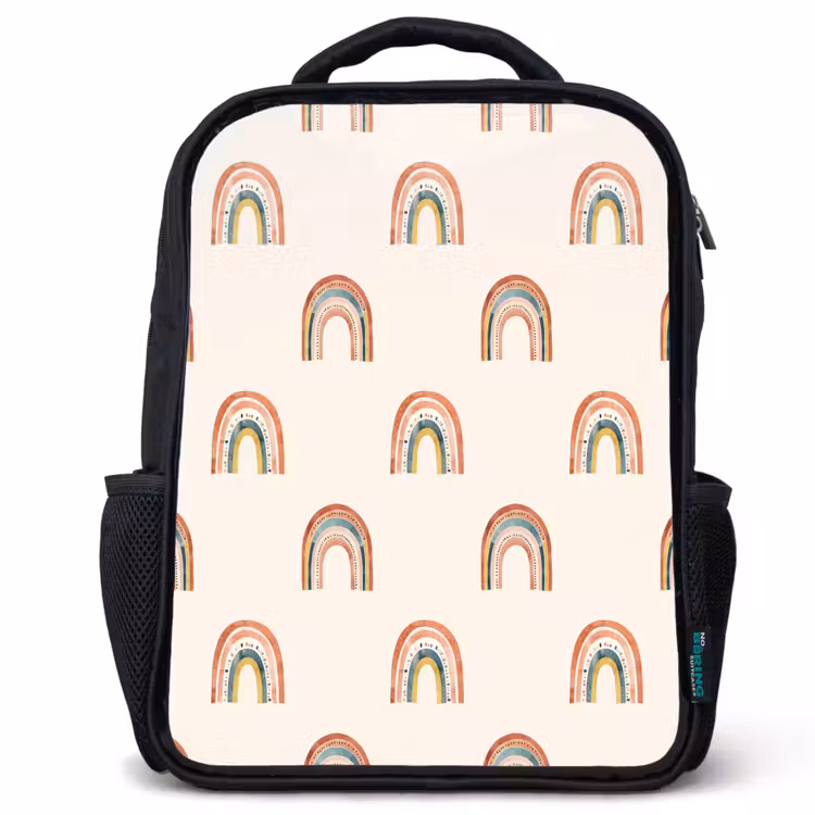 Sac à dos enfant - Noir - Boho - Arc-en-ciel - Motif — 1