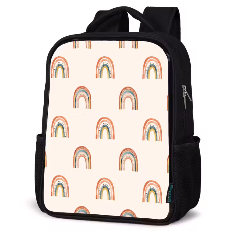 Sac à dos enfant - Noir - Boho - Arc-en-ciel - Motif — 6