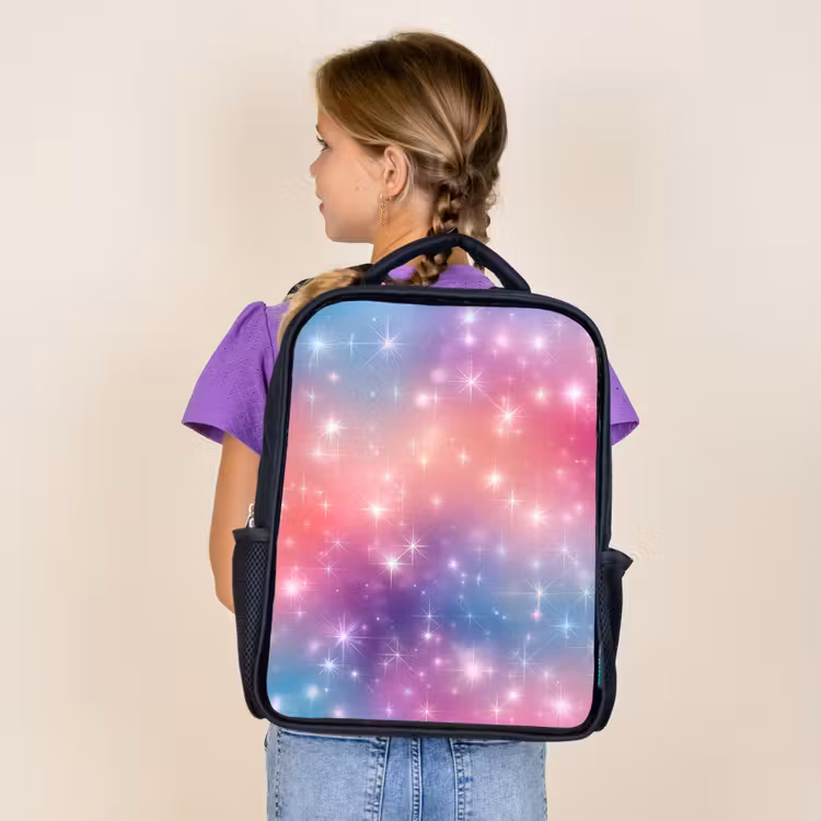 Sac à dos enfant - Noir - Étoiles - Abstrait - Couleurs — 4