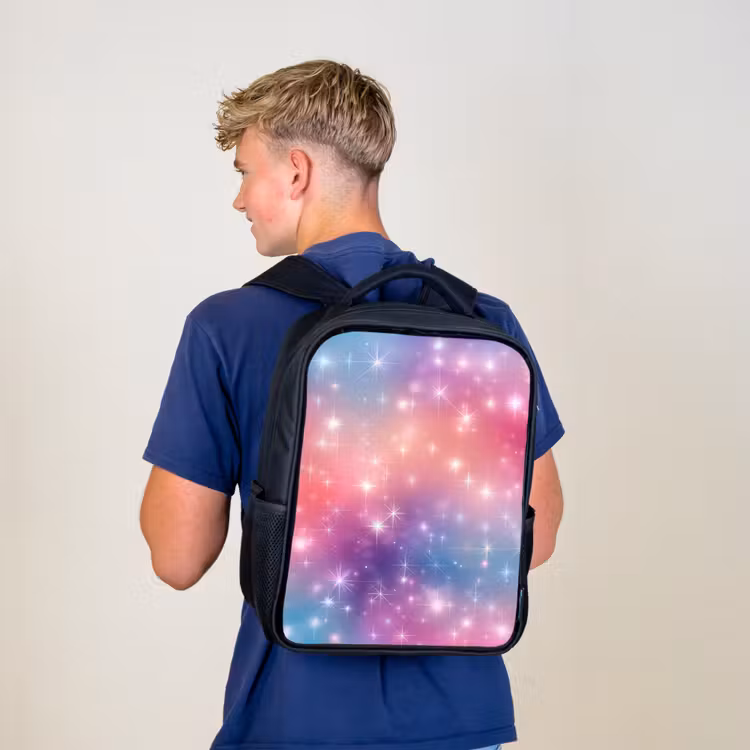 Sac à dos enfant - Noir - Étoiles - Abstrait - Couleurs — 5