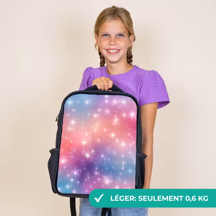 Sac à dos enfant - Noir - Étoiles - Abstrait - Couleurs — 9