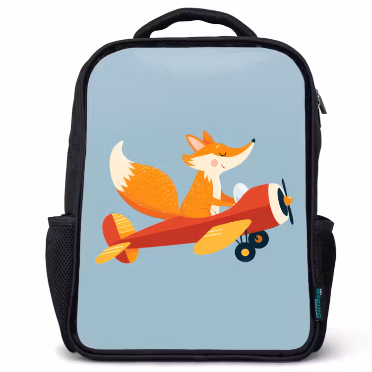 Sac à dos enfant - Noir - Fox - Avion - Bleu — 1