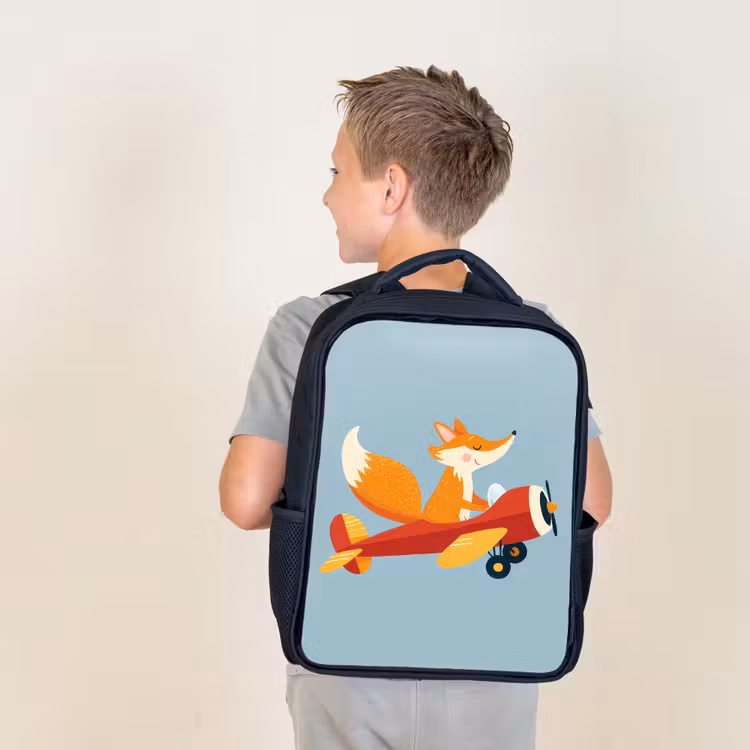 Sac à dos enfant - Noir - Fox - Avion - Bleu — 2