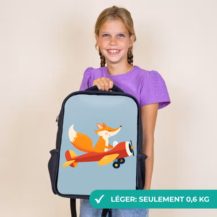 Sac à dos enfant - Noir - Fox - Avion - Bleu — 9