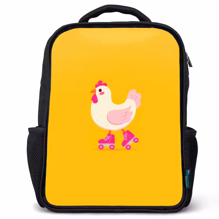 Sac à dos enfant - Noir - Kip - Patins à roulettes - Jaune — 1