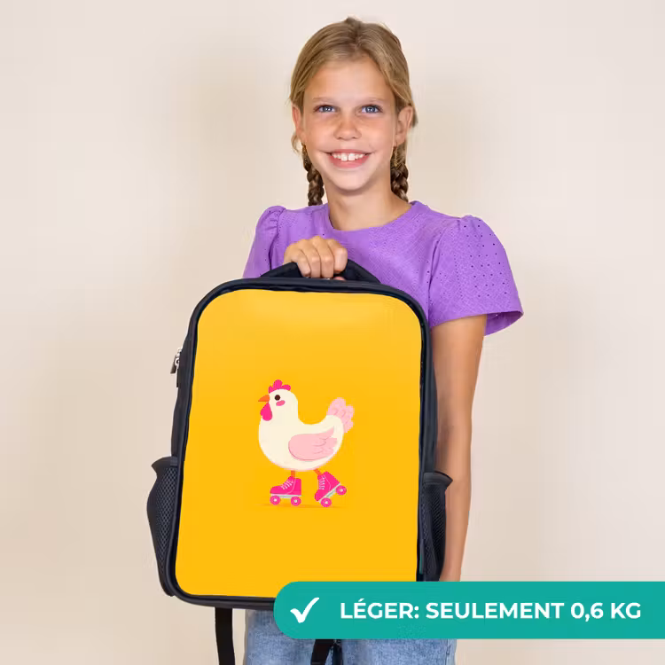 Sac à dos enfant - Noir - Kip - Patins à roulettes - Jaune — 9