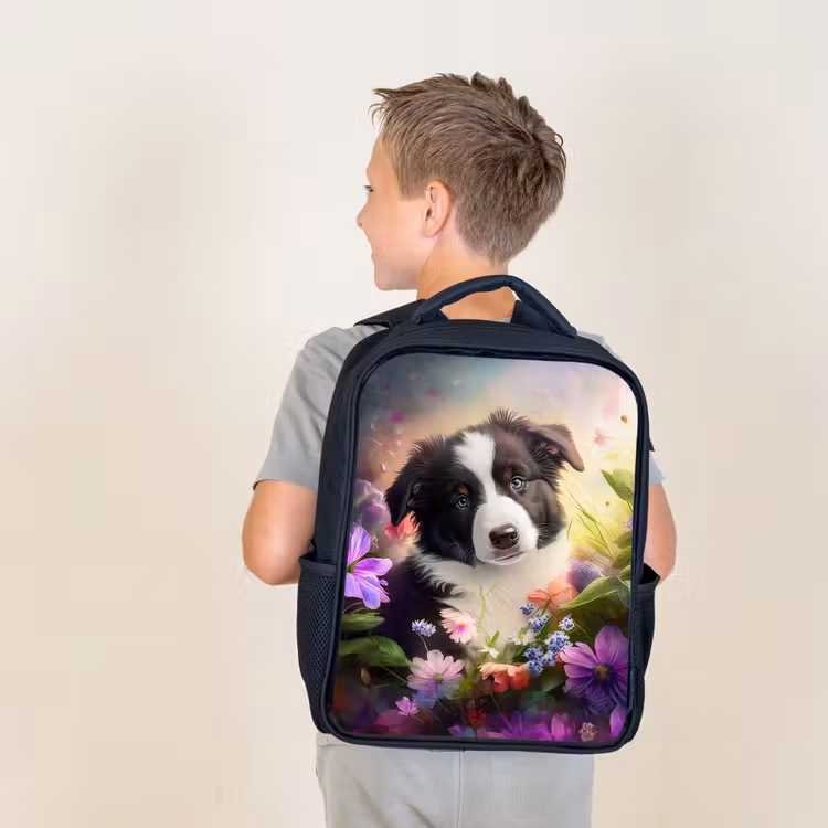 Sac à dos enfant - Noir - Lasse le petit chien — 2