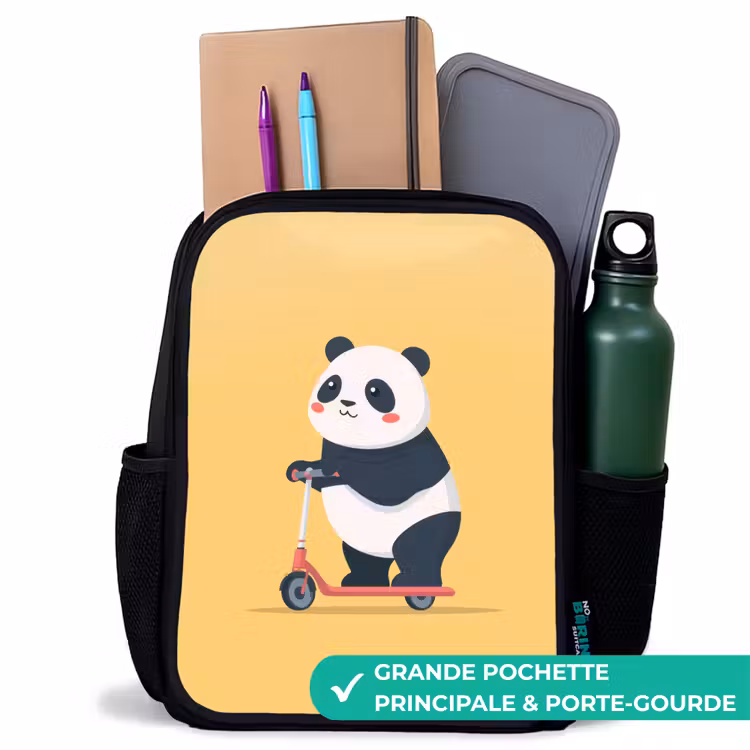 Sac à dos enfant - Noir - Panda - Marchepied - Jaune — 10