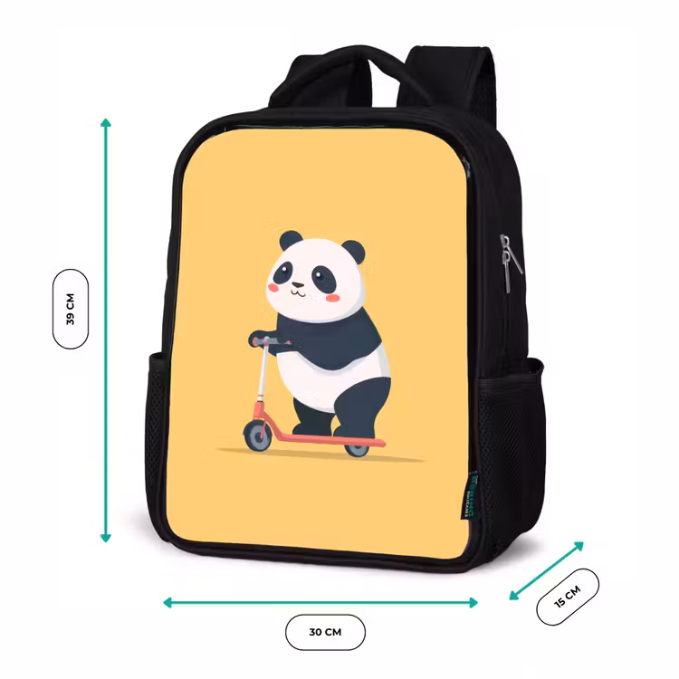 Sac à dos enfant - Noir - Panda - Marchepied - Jaune — 8
