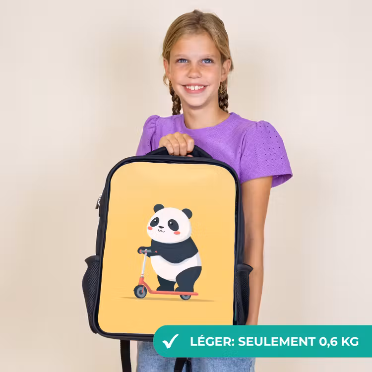 Sac à dos enfant - Noir - Panda - Marchepied - Jaune — 9