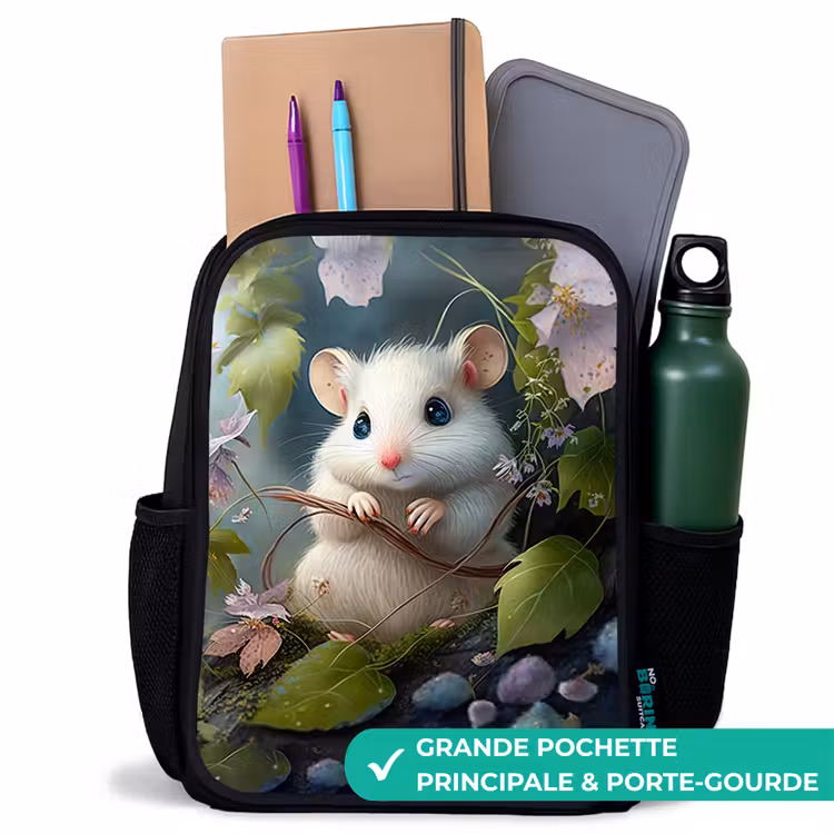 Sac à dos enfant - Noir - Souris Muffin — 10