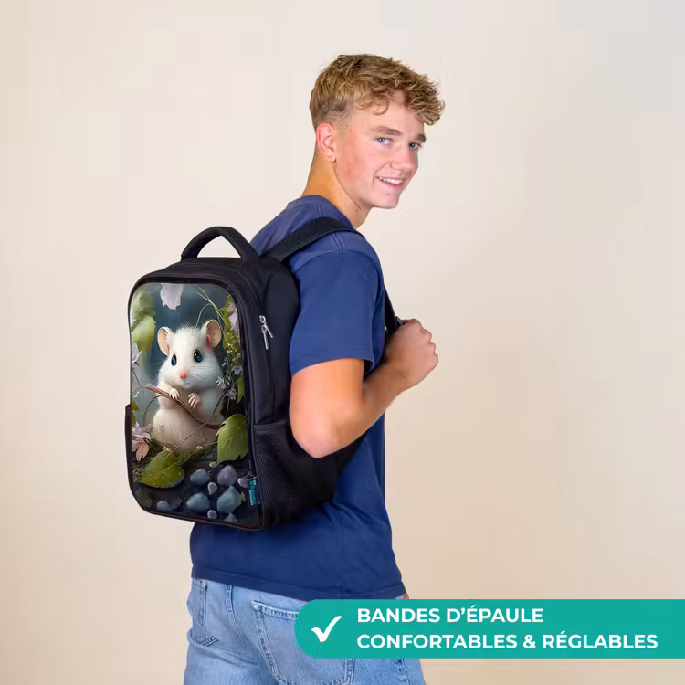 Sac à dos enfant - Noir - Souris Muffin — 11