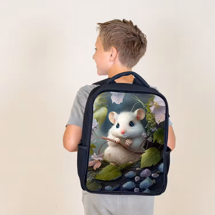 Sac à dos enfant - Noir - Souris Muffin — 2