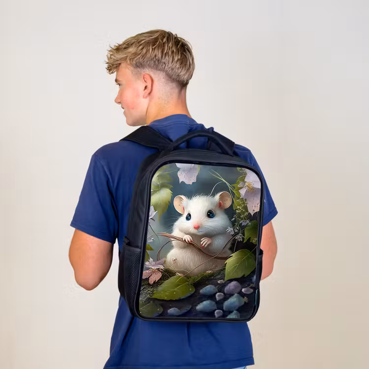 Sac à dos enfant - Noir - Souris Muffin — 5