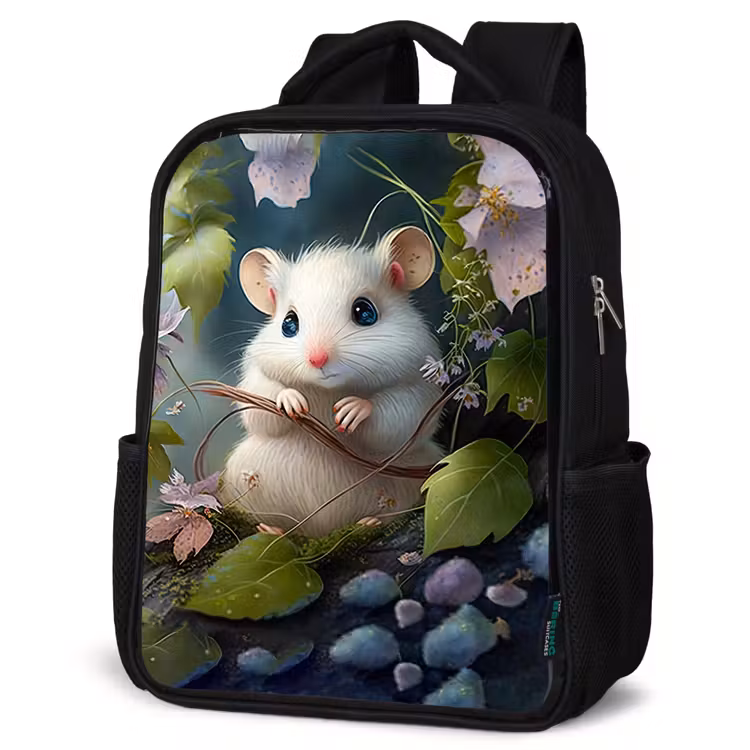 Sac à dos enfant - Noir - Souris Muffin — 6