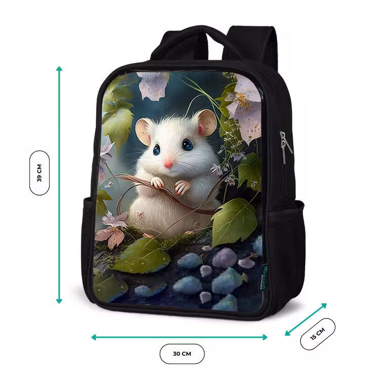Sac à dos enfant - Noir - Souris Muffin — 8
