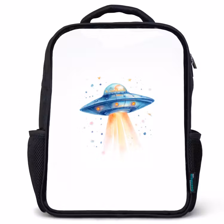 Sac à dos enfant - Noir - Harnais spatial avec faisceau lumineux de type aquarelle — 1