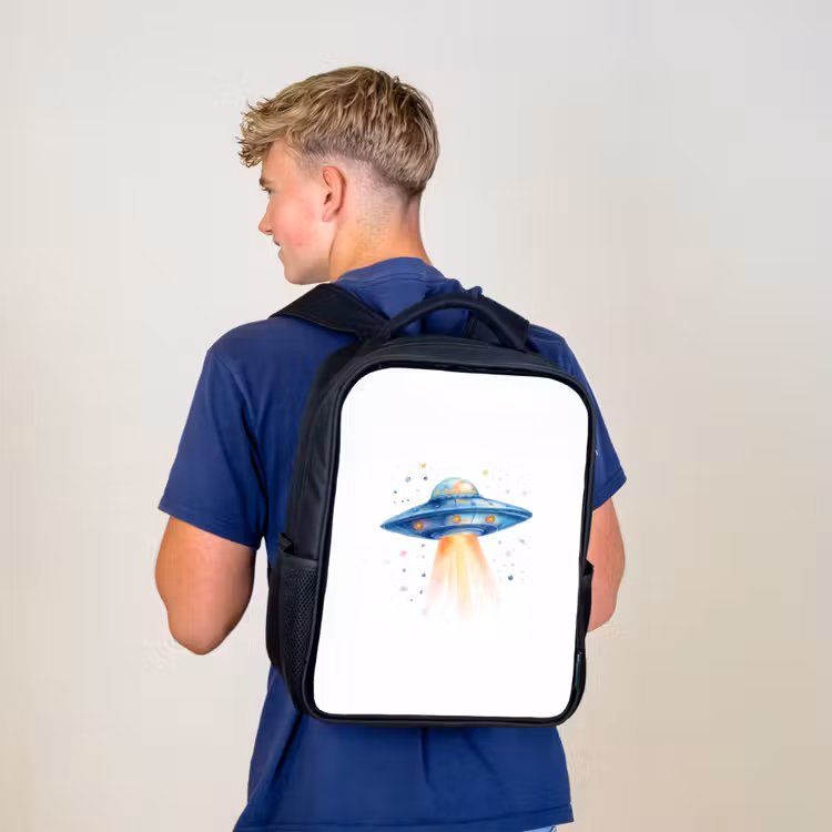 Sac à dos enfant - Noir - Harnais spatial avec faisceau lumineux de type aquarelle — 5