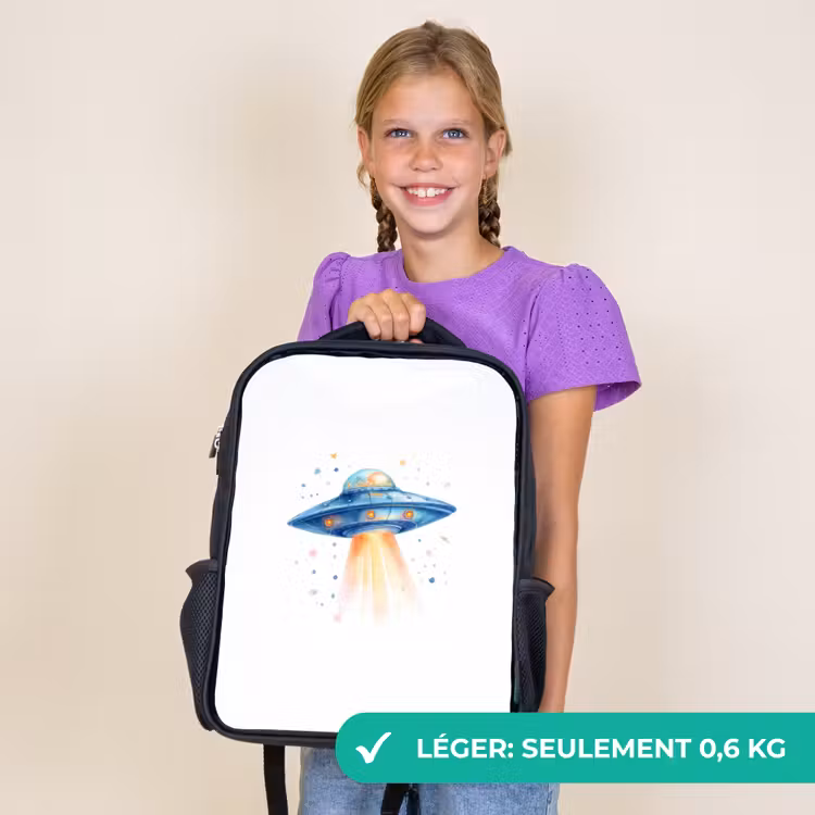 Sac à dos enfant - Noir - Harnais spatial avec faisceau lumineux de type aquarelle — 9