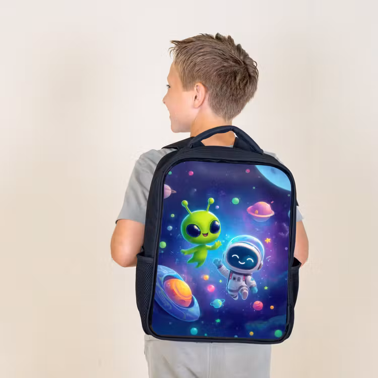 Sac à dos enfant - Noir - L'amitié entre les étoiles et les planètes — 2
