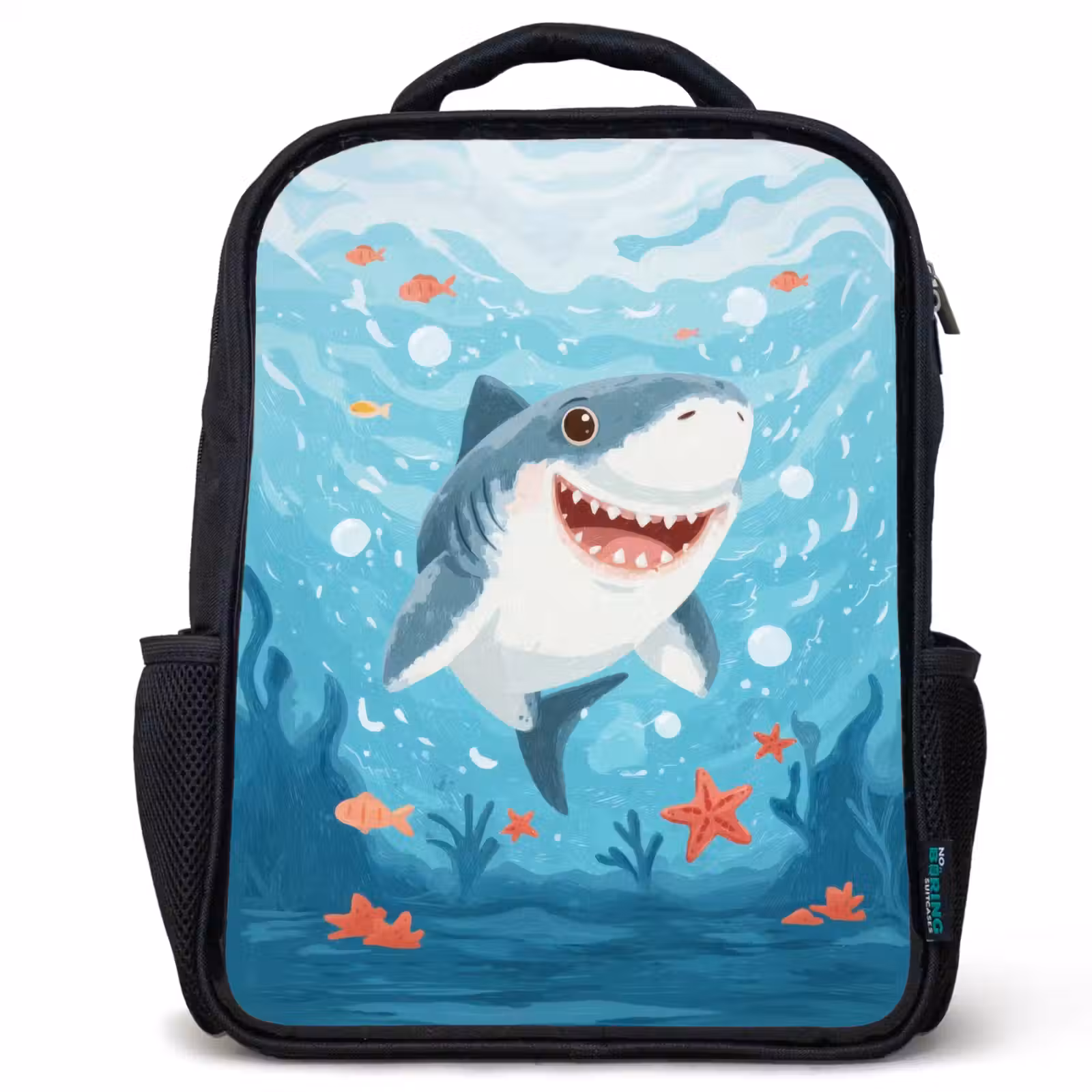 Sac à dos enfant - Noir - Joyeux requin au paradis marin — 1