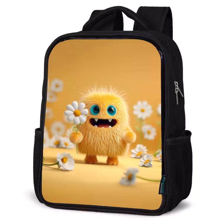 Sac à dos enfant - Noir - Câlin de soleil avec marguerite — 6