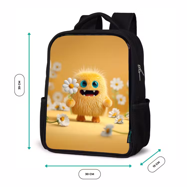 Sac à dos enfant - Noir - Câlin de soleil avec marguerite — 8