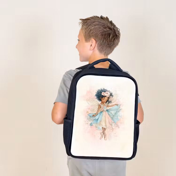 Sac à dos enfant - Noir - Danse de la lumière des fleurs — 2