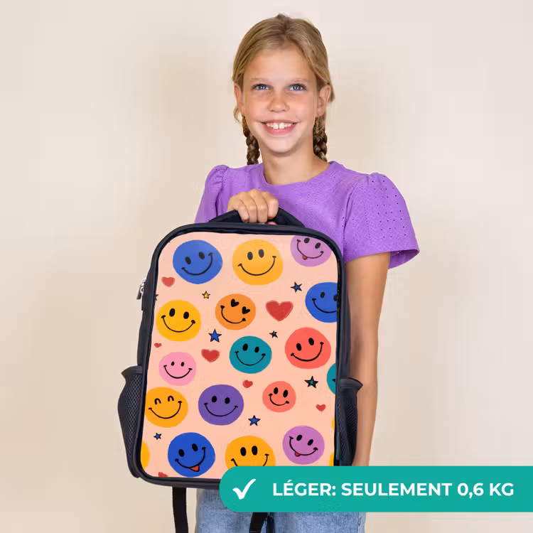 Sac à dos enfant - Noir - Festival de couleurs et de sourires — 9