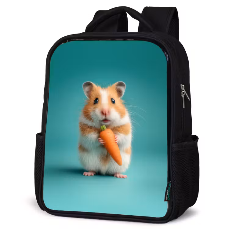 Sac à dos enfant - Noir - Le bonheur des carottes sous forme de hamster — 6
