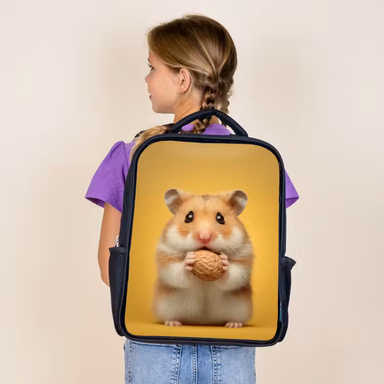 Sac à dos enfant - Noir - Moment d'écrou sur le jaune — 4