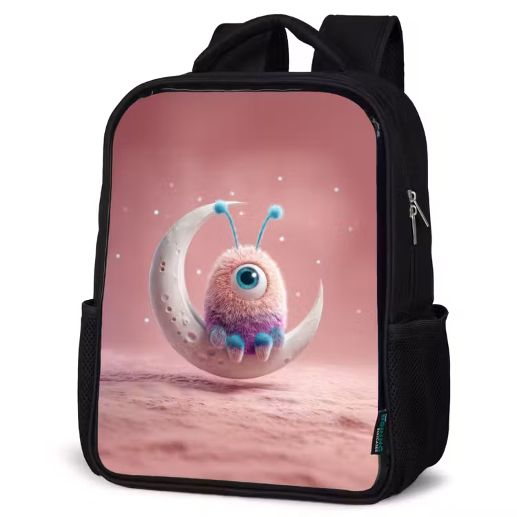Sac à dos enfant - Noir - Observateur de la lune d'un seul œil — 6