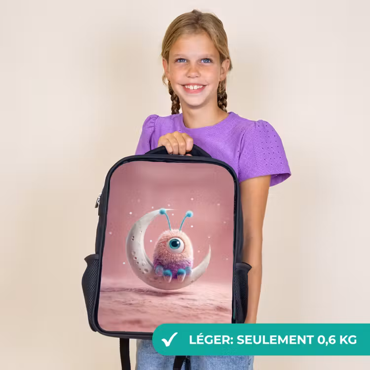 Sac à dos enfant - Noir - Observateur de la lune d'un seul œil — 9