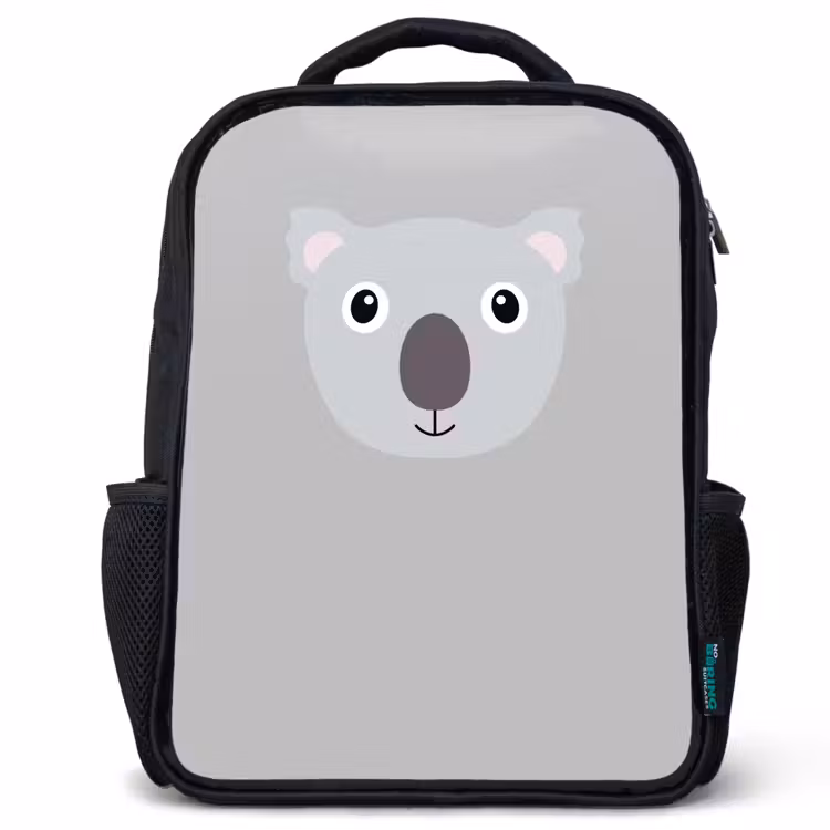 Sac à dos enfant - Noir - Portrait d'animal - Koala - gris — 1