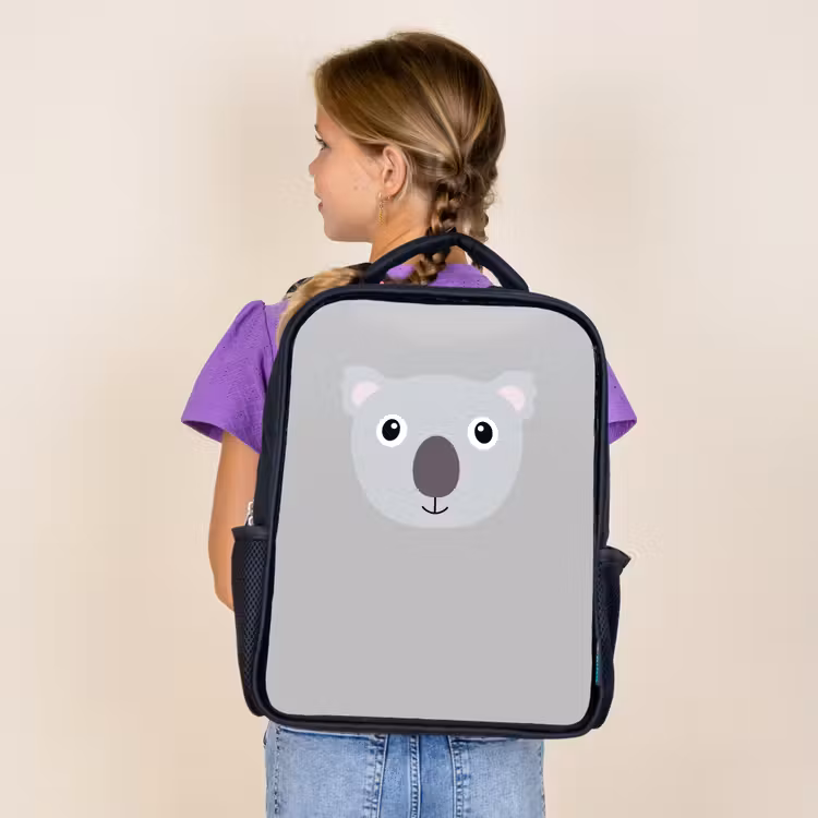 Sac à dos enfant - Noir - Portrait d'animal - Koala - gris — 4